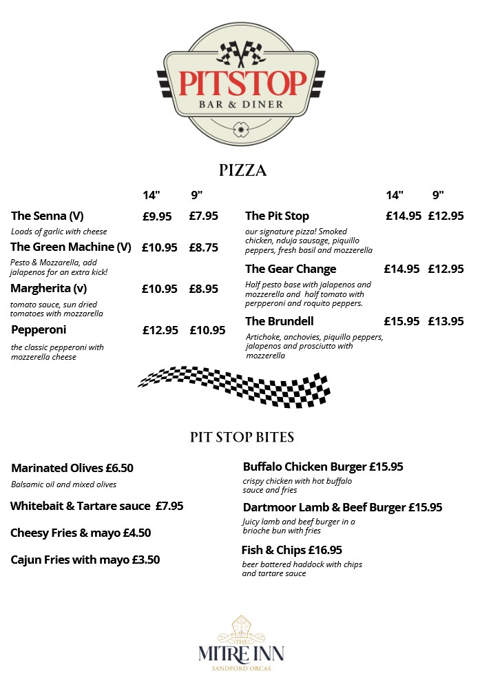 Pitstop Menu